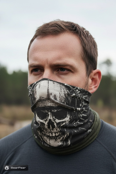 BearPear Motorcu Buff Boyunluk Bandana Baf Unisex Esnek Kumaşlı Rüzgarlık