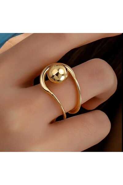 donna e milano نموذج خاتم دونا ذو اللون الذهبي البسيط