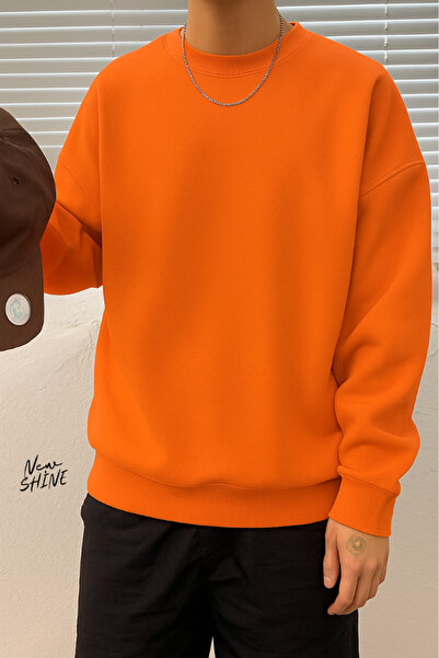 New Shine سويت شيرت بياقة دائرية غير مطبوع