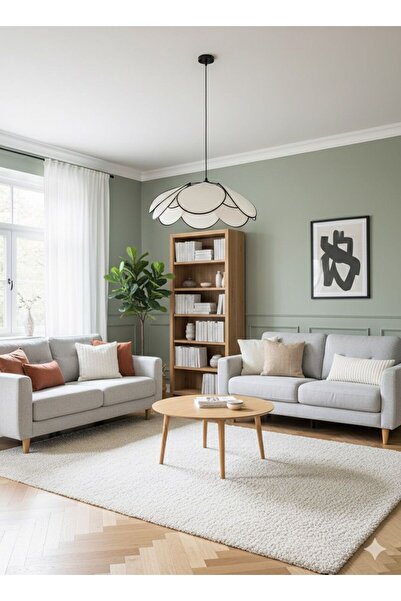 yamsan Modern Tasarım Çiçek Sarkıt Avize Kumaş Boheme Salon Oturma Odası Mutf...