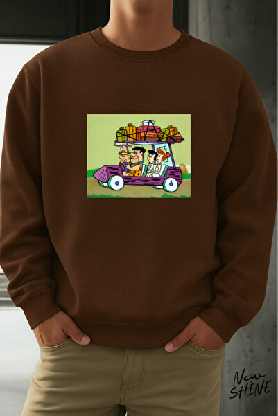 New Shine سترة بياقة دائرية من عائلة Çakmaktaş مطبوع