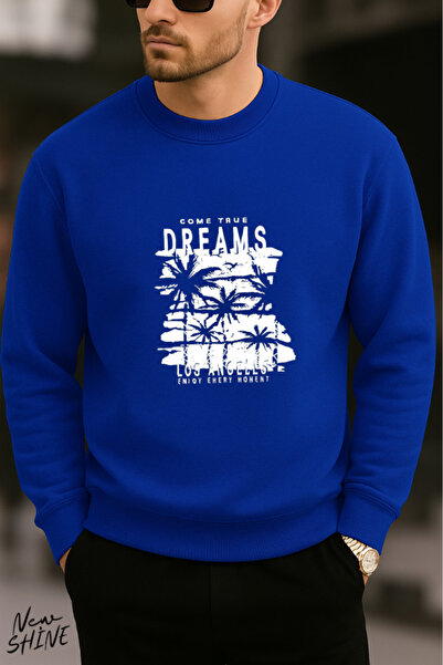 New Shine سويت شيرت Come True Dreams مطبوع برقبة دائرية