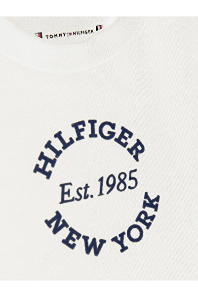 Tommy Hilfiger Newborn White Logo Crew Neck Short Sleeve T-Shirt