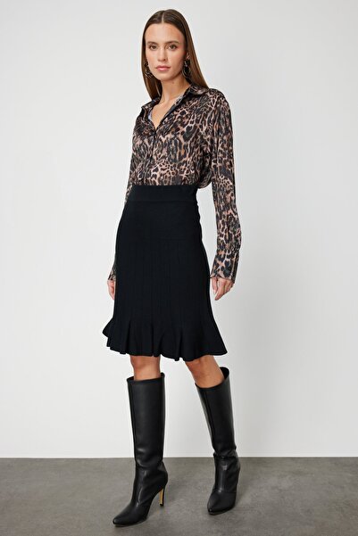 ON Pleated Skirt Above Knee Knitwear Skirt