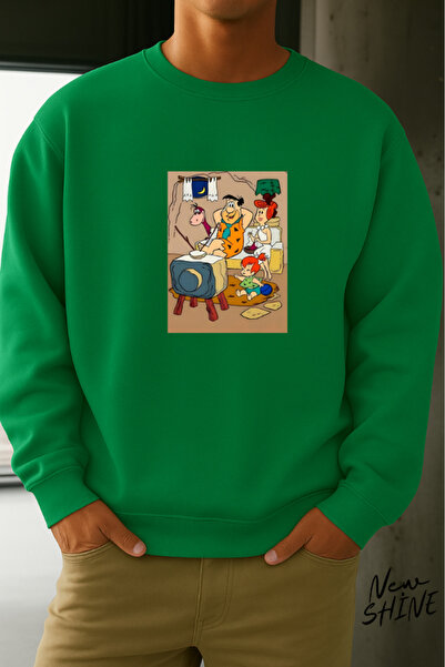 New Shine Φούτερ Çakmaktaş Ailesi με τύπωμα με λαιμόκοψη ποδηλατικού τύπου