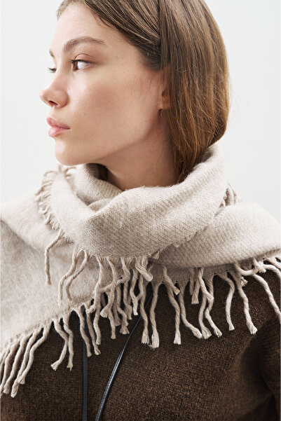 Manuka Tassel Scarf Beige