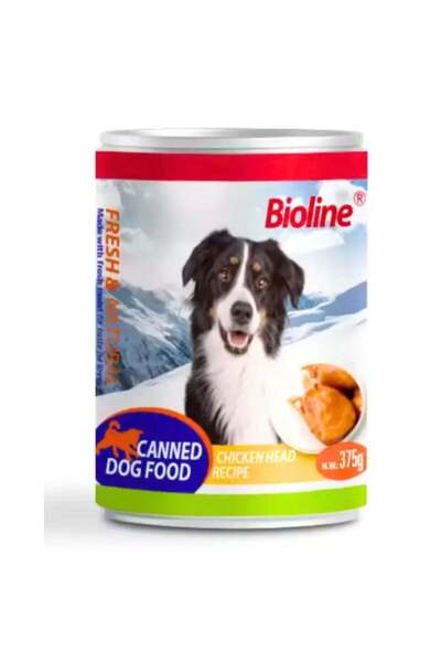 Bioline Canned Dog Food Chicken Head - 375 g
