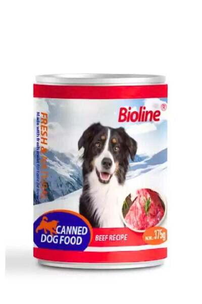 Bioline Canned Dog Food With Beef - 375G