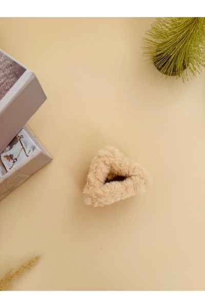 Maral Accessories Üçgen peluş küçük mandal Toka