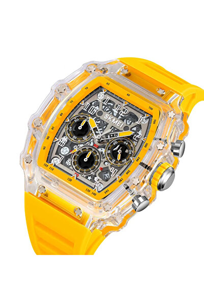 Skmei 2305 Yellow Men's Watch – Multiple Functions, Fashion Design, Stopwatch, Alarm, 5ATM