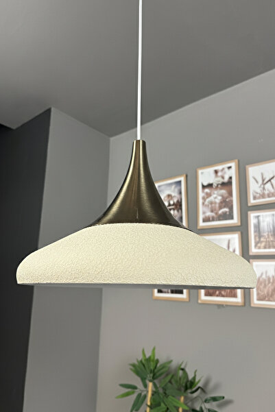 Bamyum Paladin Dokulu Beyaz Eskitme Başlık Tekli Avize Sarkıt Lamba Otel Rest...