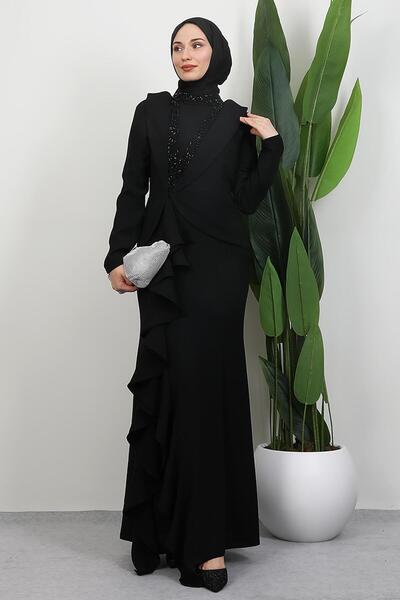 giz astore Matilda Krep Abiye Siyah