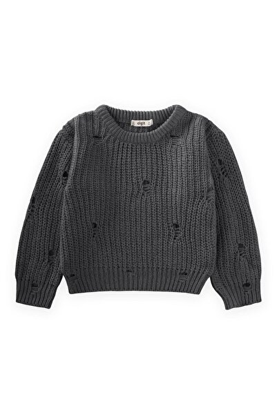 Cigit Thessaloniki Knitwear Sweater 2-8 Years Anthracite