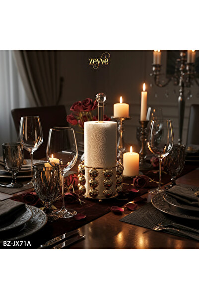 Hinora Bead Model Crystal Ball Metal Towel Napkin Holder 32X15X15Cm