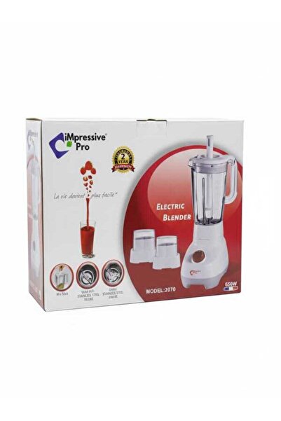 Impressive Pro 650W Electric Blender | With 2 Grinder Jars | Stainless Steel Blades