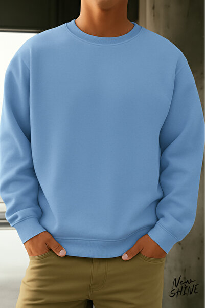 New Shine سويت شيرت بياقة دائرية غير مطبوع