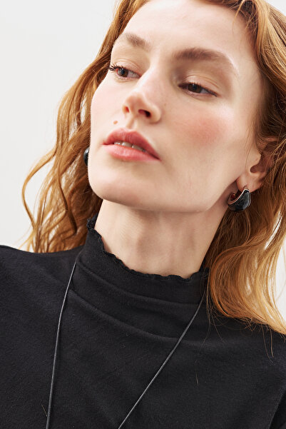 Manuka Fishing Collar Bluse Black