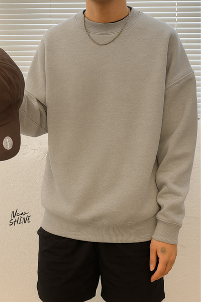 New Shine سويت شيرت بياقة دائرية غير مطبوع