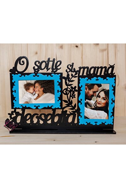 damoro Desk photo frame, For Special Wife and Mother, wood, black/blue
