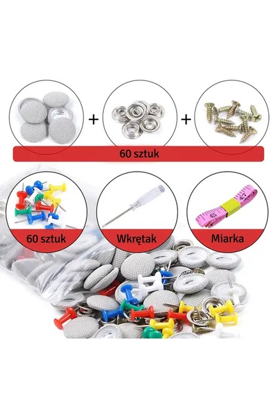 zola Κιτ επισκευής οροφής αυτοκινήτου, 60 πριτσίνια, κατασκευασμένο από μέταλλο και πλαστικό, μήκος βίδας 13 mm, ασημί