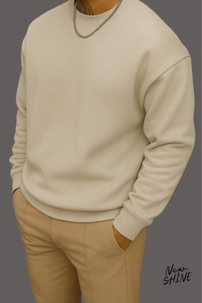 New Shine Світшот без принта з велосипедним коміром