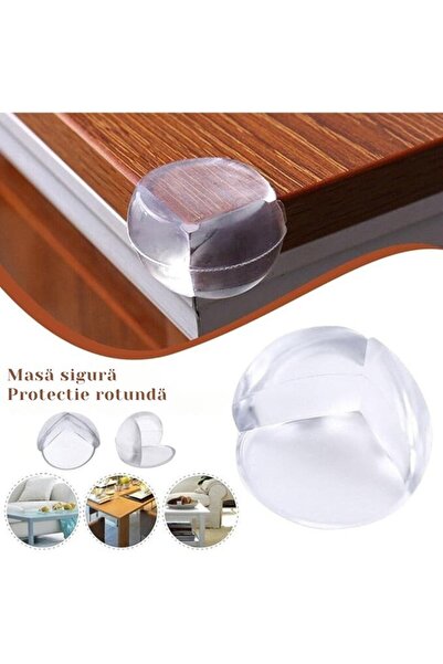 varioshop Set of 4 Silicone Corner Protectors VarioShop®, Child Safety, Self-Adhesive, Transparent
