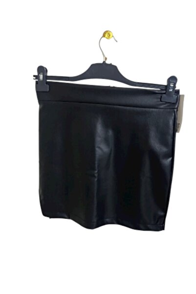 Butik Lena SİYAH DERİ KADIN ETEK