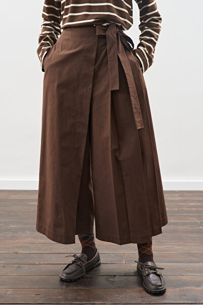 Manuka Skirt-Like Pants Brown