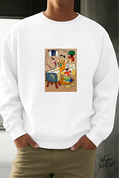 New Shine Φούτερ Çakmaktaş Ailesi με τύπωμα με λαιμόκοψη ποδηλατικού τύπου