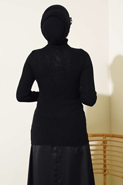 Cebel Hira Moda Unisex Turtleneck Ribbed Knit High Neck Sweater