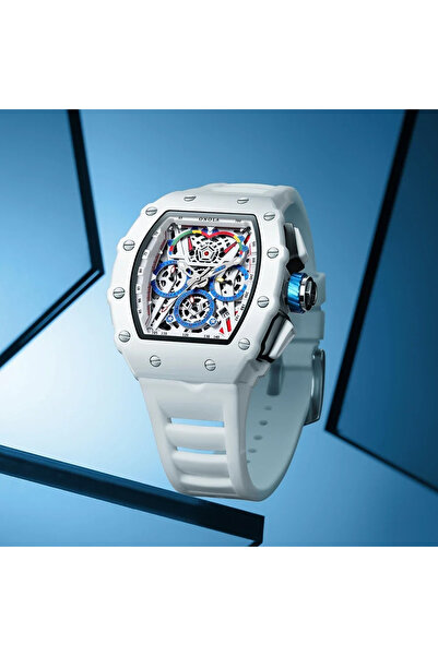 onola 6827 Λευκό Ανδρικό Ρολόι – Αθλητικό Σχεδιασμός, Φωτεινό, Πολλαπλές Λειτουργίες, Χρονογράφος