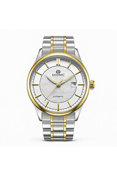 Generic Automatic Luxury Men’s Watch Stainless Steel Two-Tone Silver & Gold Wristwatch with Date Display