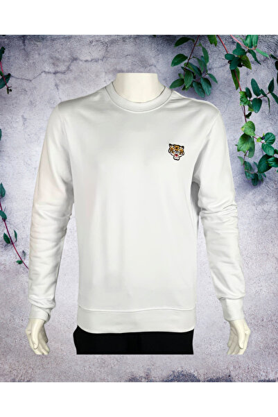 YusGos Unisex Men/Women High Quality Tiger Embroidered Cotton Hooded Crew Neck Sweatshirt