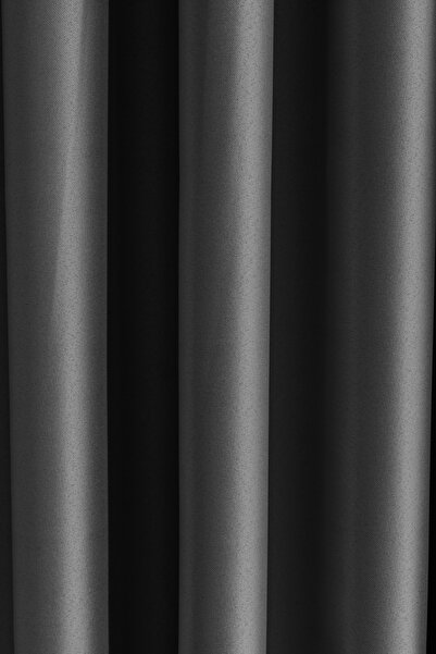LUNETT HOME Gray Color Blackout Shading Heavy Plied (1X3) Plied Background Curtain Single Wing V396