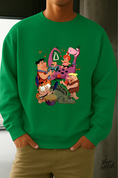 New Shine Φούτερ Çakmaktaş Ailesi με τύπωμα με λαιμόκοψη ποδηλατικού τύπου