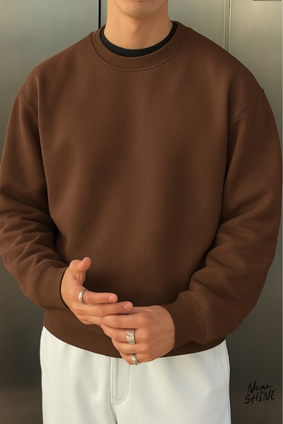 New Shine سويت شيرت بياقة دائرية غير مطبوع