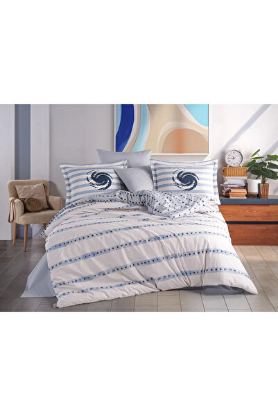Hobby Double Poplin Duvet Cover Squall Deniz