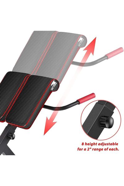 SKY LAND Roman Chair EM-1850, Adjustable Ab & Back Bench, Strength Training Home Gym Equipment