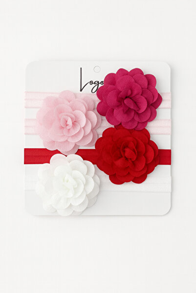 LOGO AKSESUAR Baby Girl Bandana Set of 4 Floral