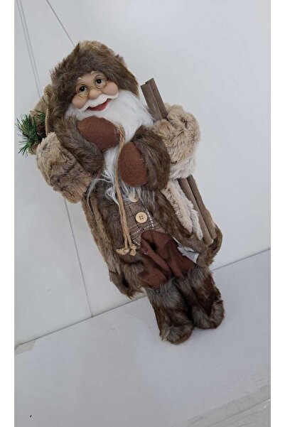 Astaş Christmas Santa Claus in Brown Dress 45 cm