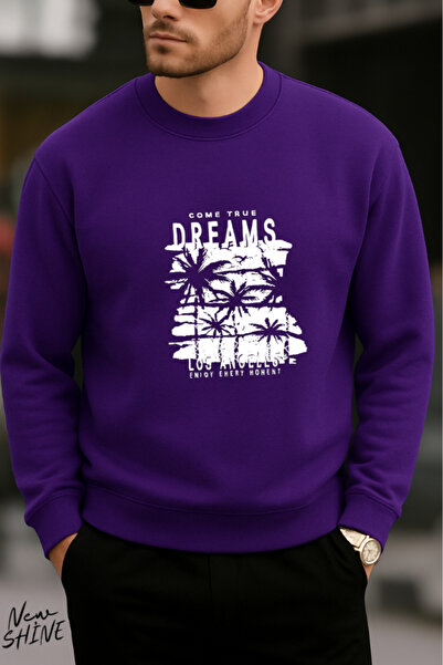 New Shine Світшот з принтом «Come True Dreams» та велосипедним коміром