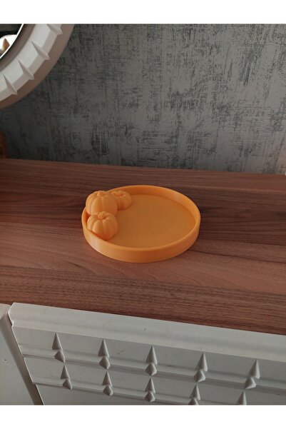 3DESIGNWORLD & STILORA Decorative Orange Pumpkin Plate