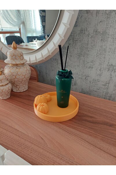 3DESIGNWORLD & STILORA Decorative Orange Pumpkin Plate