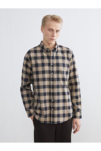 LC Waikiki Long Sleeve Plaid Pattern Men's Shirt