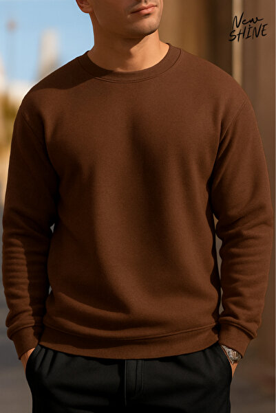 New Shine سويت شيرت بياقة دائرية غير مطبوع