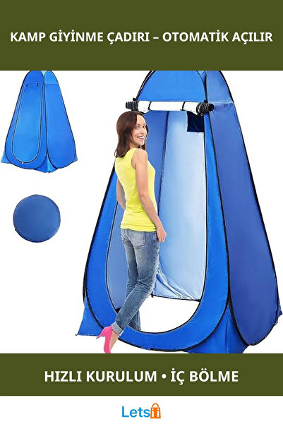 Letsii Otomatik Açılan Giyinme Çadırı 120x120x190 cm Dayanıklı Malzeme