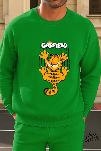New Shine Garfield cu imprimeu guler rotund Swea tricou