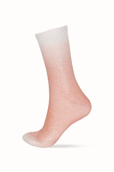 Katia&Bony Ženske sjajne čarape sa detaljnim šljokicama, boja fuksije