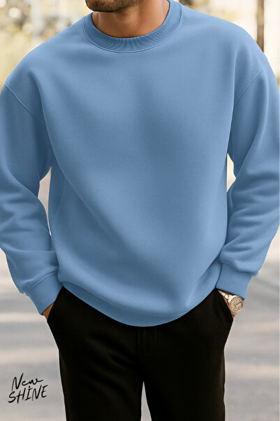 New Shine سويت شيرت بياقة دائرية غير مطبوع