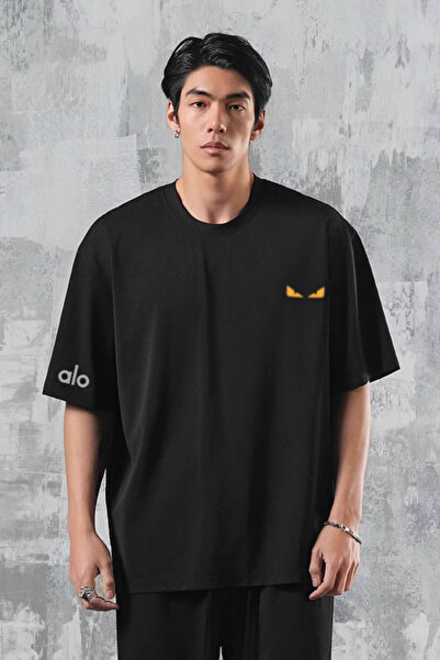 Alo loose round neck short sleeved T-shirt heavy weight 100% cotton